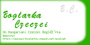 boglarka czeczei business card